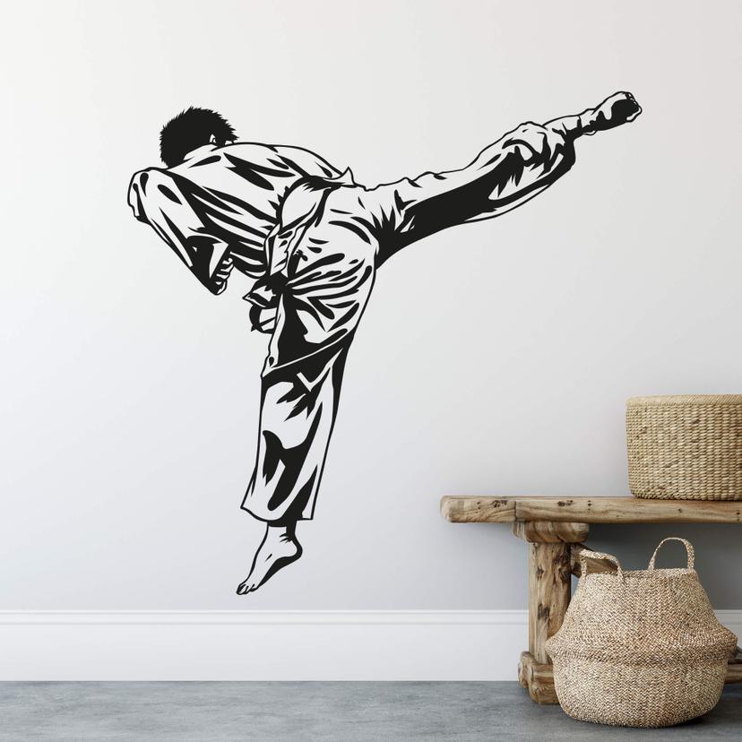 Sticker mural - Joueur de karaté