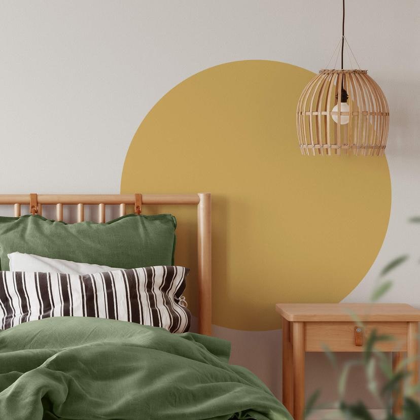 Wall Sticker cirkel sennepsgul