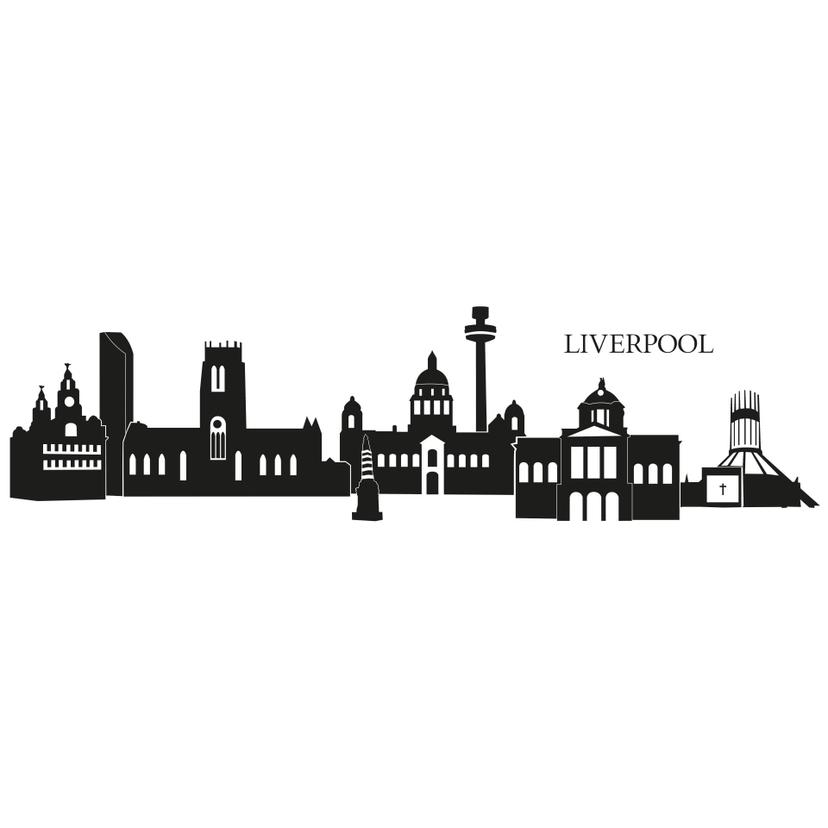 Adesivo murale - Profilo di Liverpool