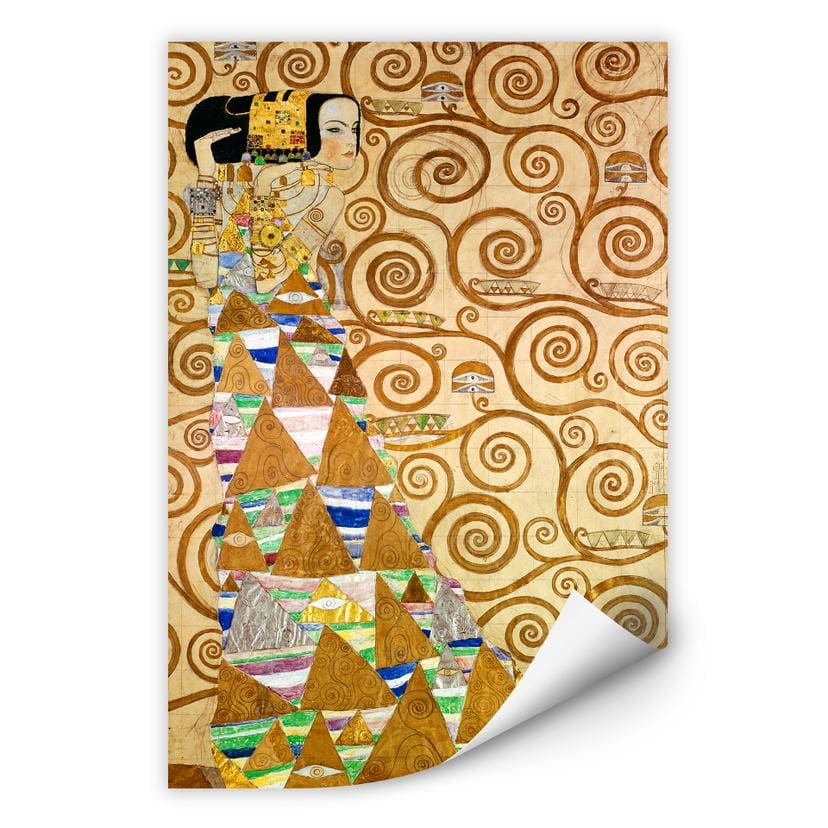 Muurprints Gustav Klimt - De Verwachting