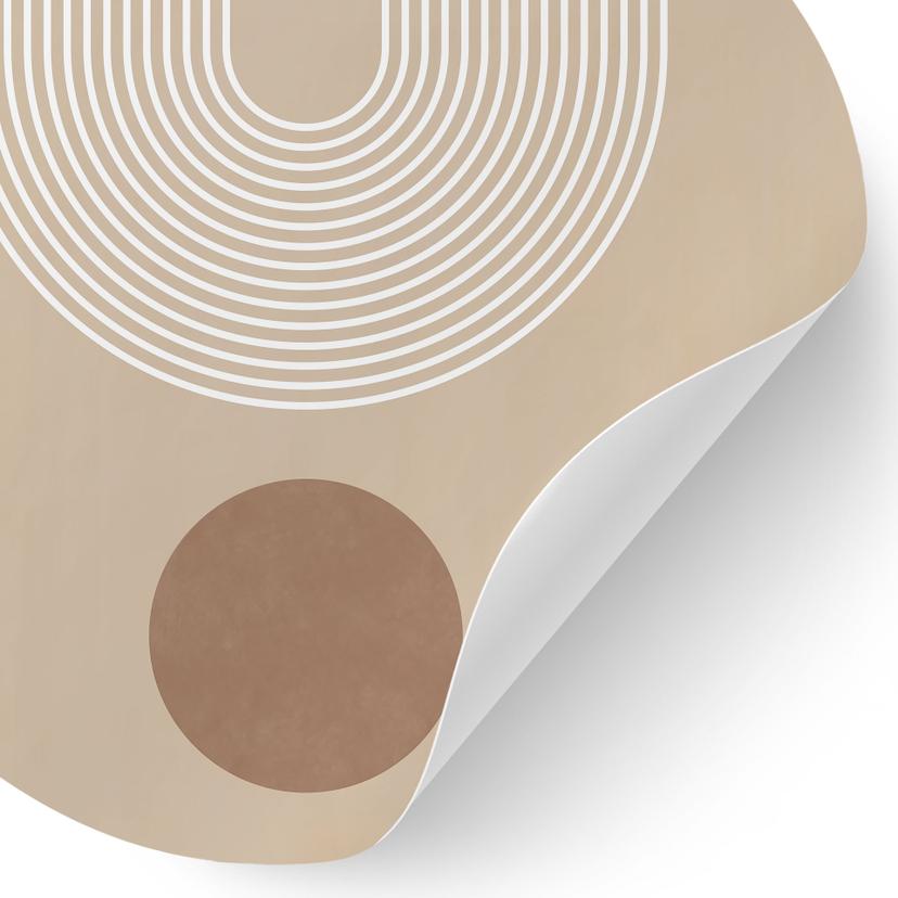 Wallsticker Abstrakt geometri i balans - Ristova - Rund