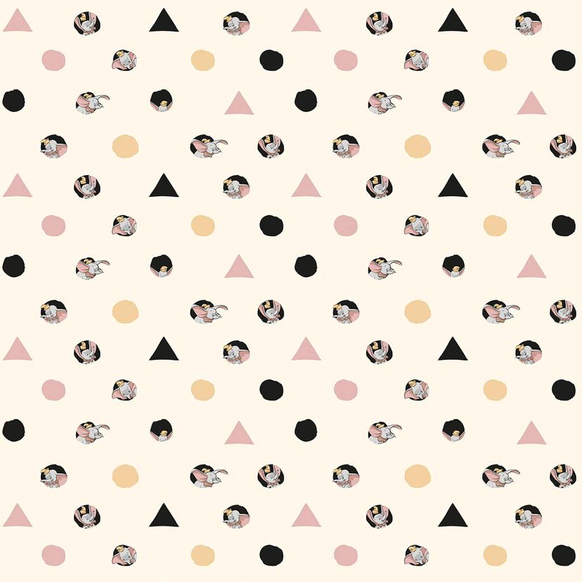 Tapet - Dumbo hjørner og prikker - 200 x 280 cm