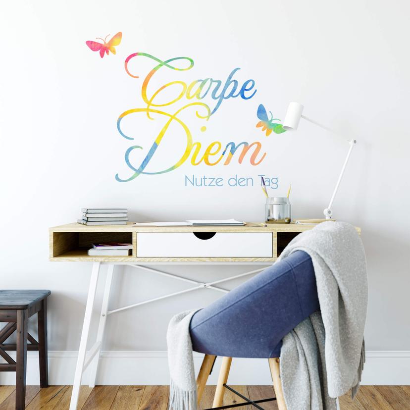 Sticker mural - Aquarell Carpe diem...
