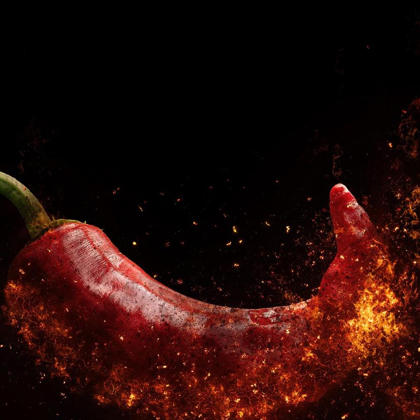 Rivestimento cucina - Alu-Dibond – Chili on fire