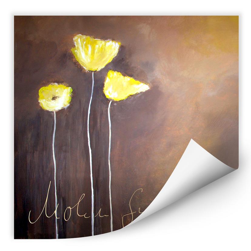 Zelfklevende Poster - Melz - Poppy Symphony