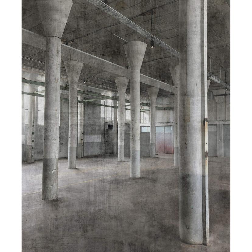 Rasch Vliestapete, Fototapete Factory IV in Betonoptik betongrau