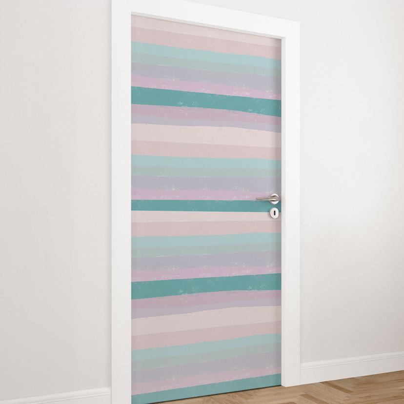 Film de porte Légèreté colorée - uplusmestudio - Décoration de porte autocollante