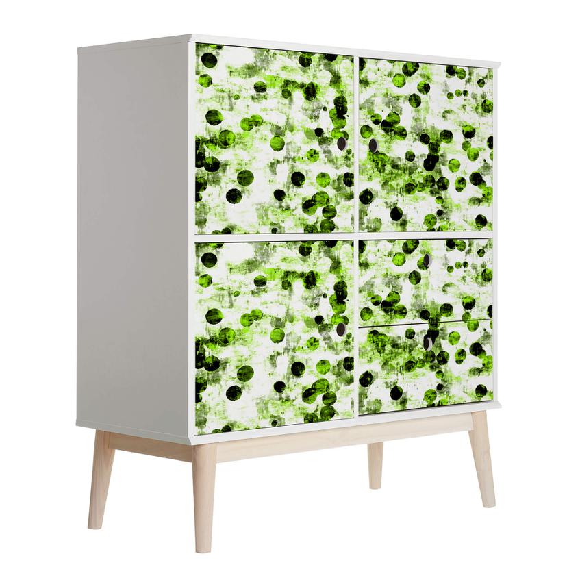 Møbelfolie, dekorativ folie - kan tørres af - Green Dots
