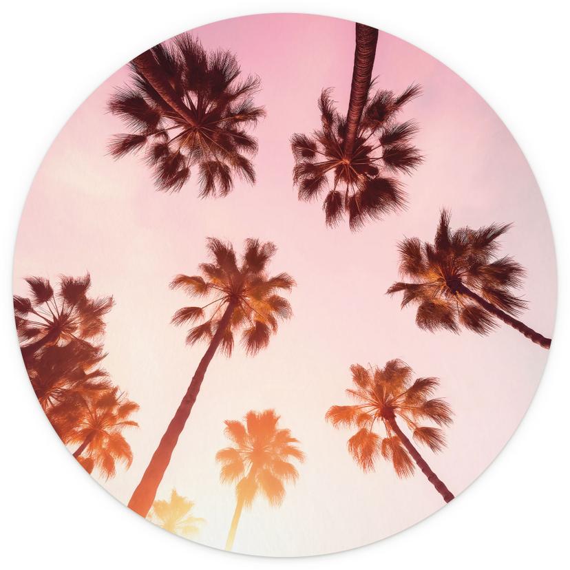 Fotomurale California Dreaming con vista sulle palme - Hugonnard - Rotondo - carta da parati in tess