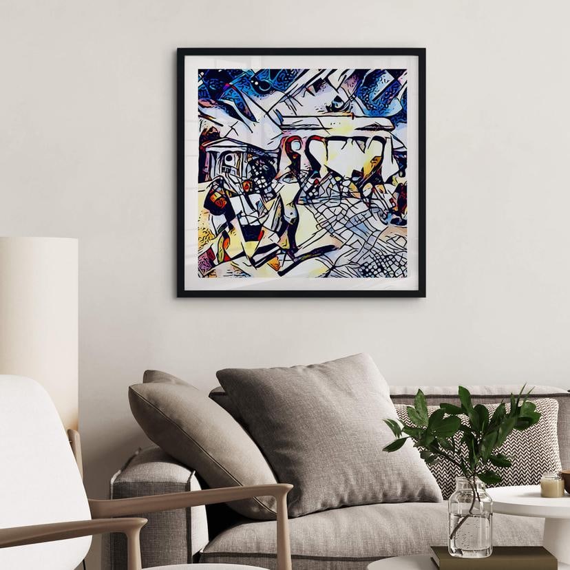 Poster Zamart - Kandinsky möter Berlin himmelsblå - Square