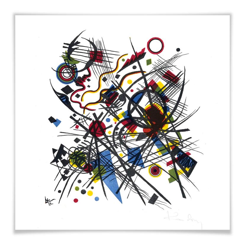 Póster Kandinsky - Litografía para la cartera de la Bauhaus