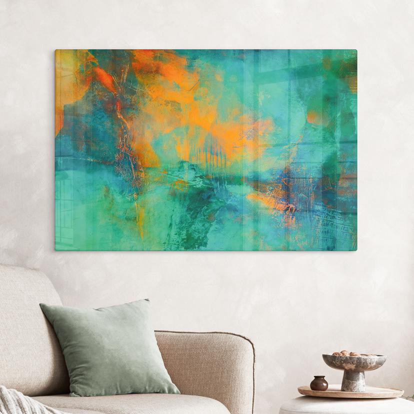Stampa su vetro Turchese aurora boreale - Schmucker