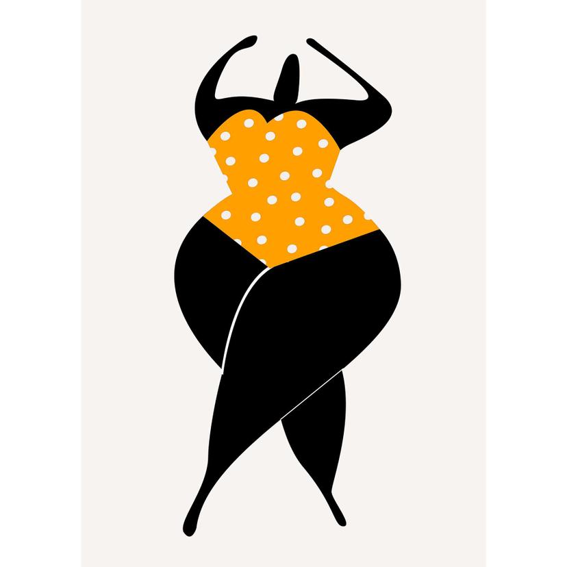 Livingwalls papier peint photo ARTist Dancing in the Sun jaune, noir, blanc