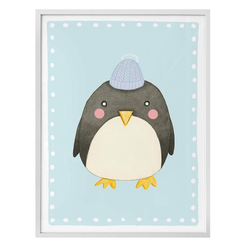 Póster Loske - Pingüino - azul