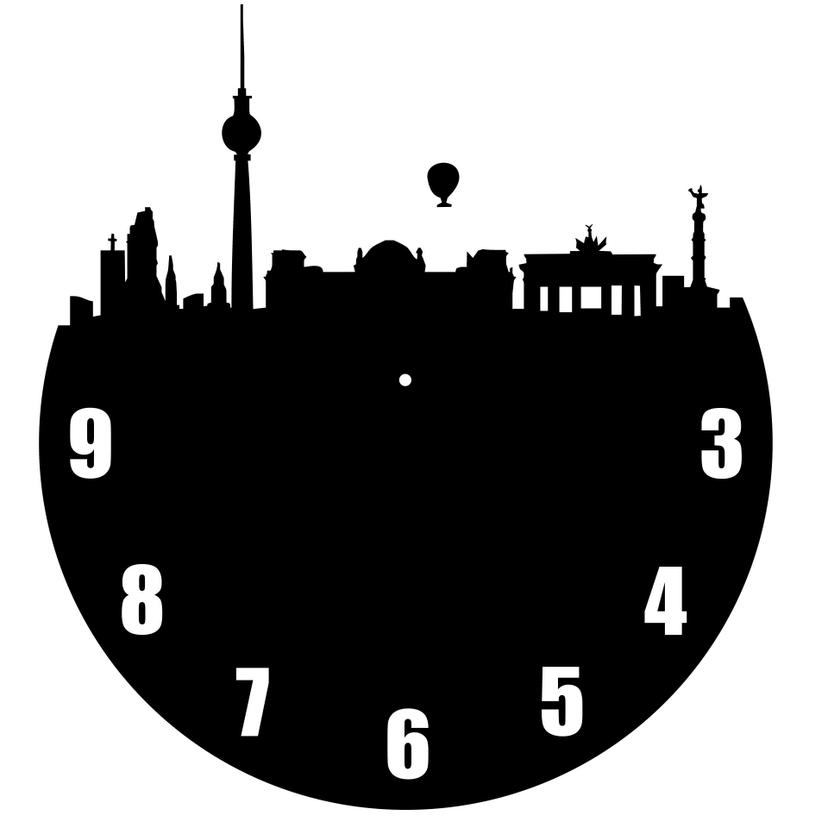 Adesivo murale - orologio Berlino