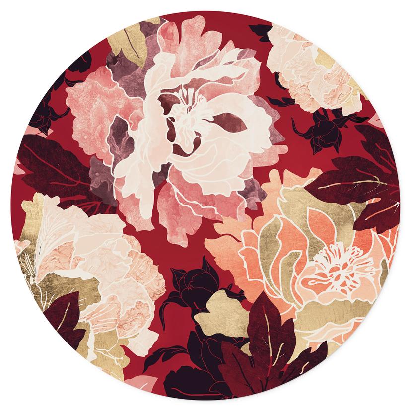 Muursticker Pioenen met grote bloemen - SpaceFrog Designs
