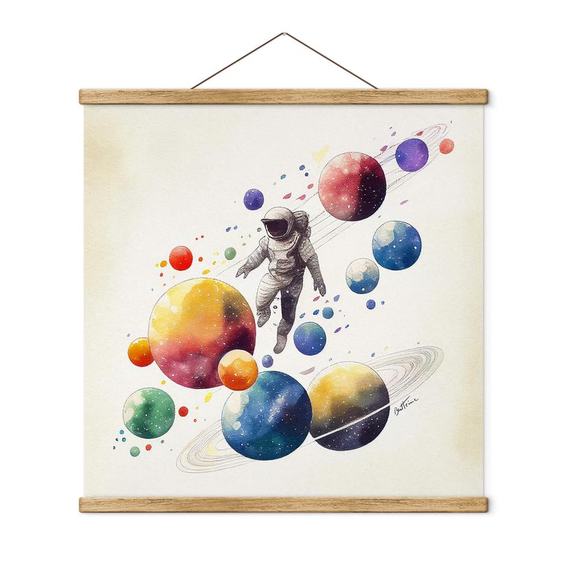Tekstil plakat Heine - Flying Astronaut