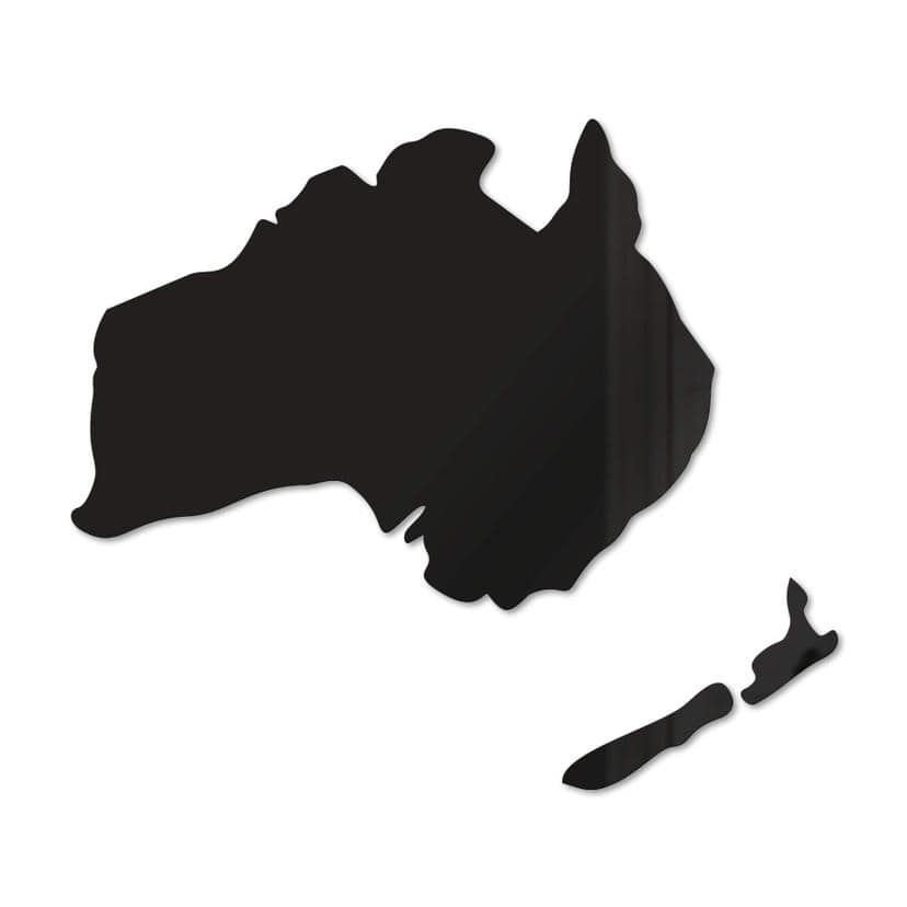 Akryl dekorationskarta Australien - Nya Zeeland