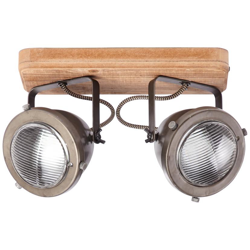 Spotbalken Dilara, braun, 18 x 27 cm, Holz Strahler