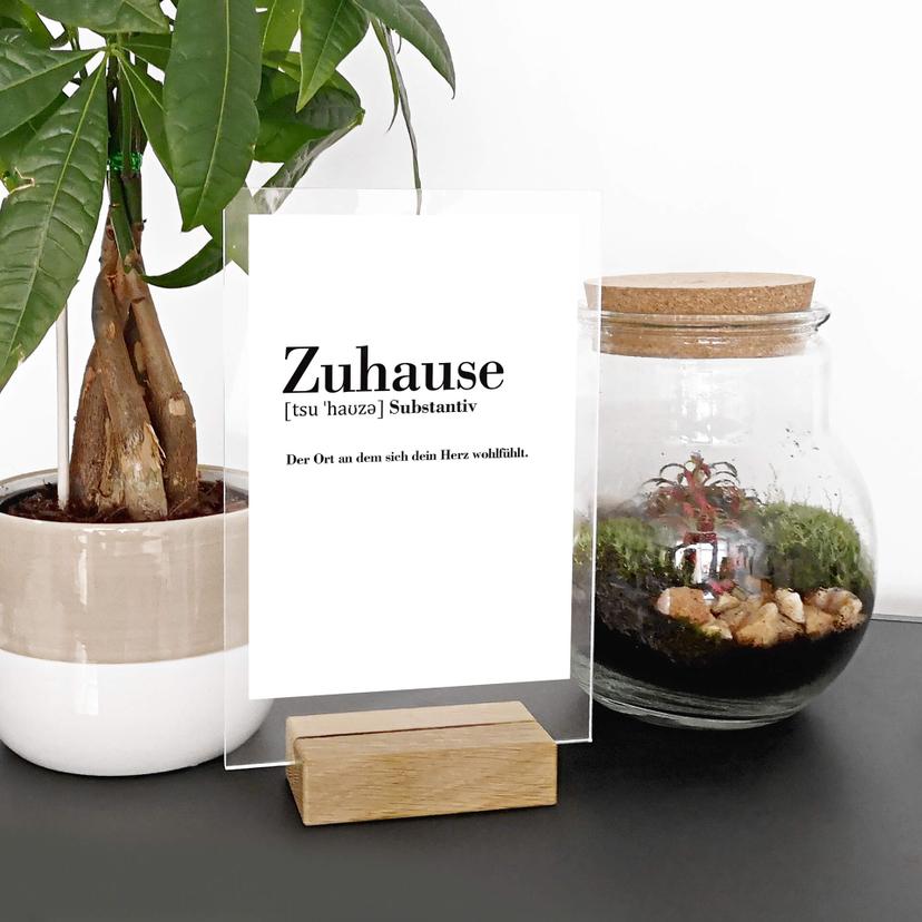 Tischaufsteller Grammatik - Zuhause