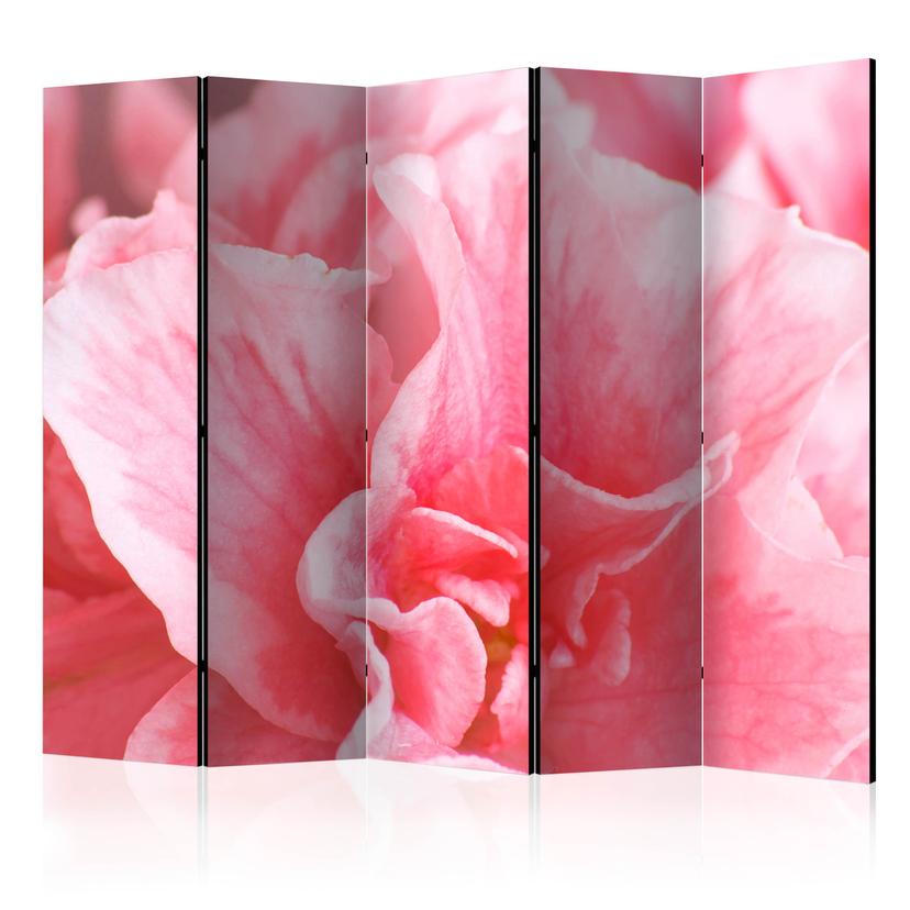 Rumdeler - Lyserøde azalea-blomster , 5-delt - 225x172 cm