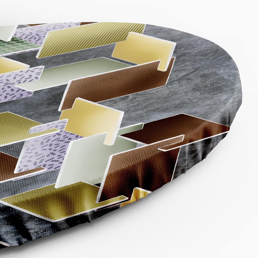 Immagine su tela rotonda Puzzle 3D