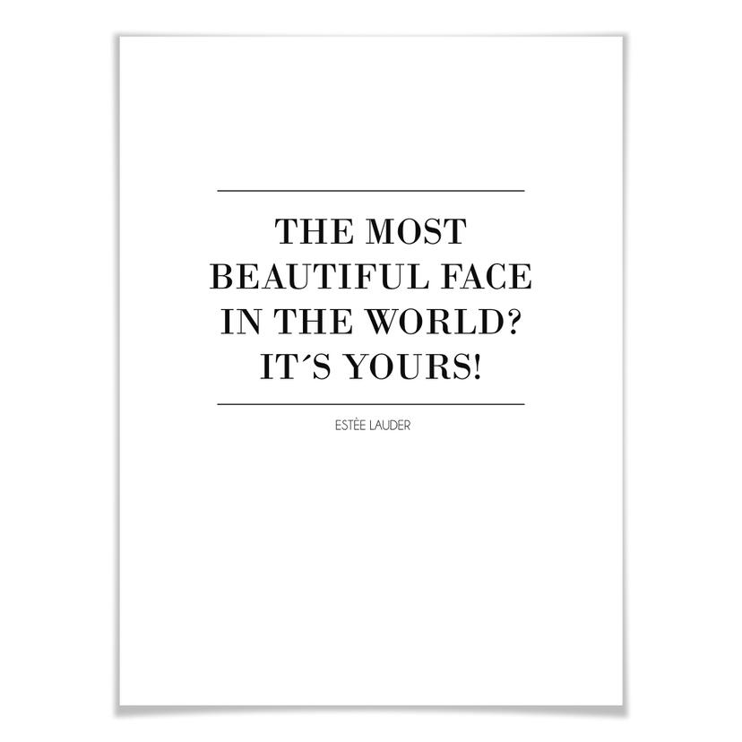 Poster - The most beautiful face