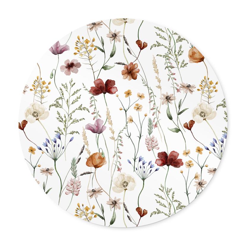 Poster Bunte Wildblumen - UN Designs - Rund