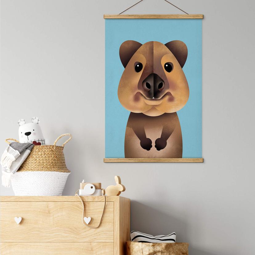 Poster tessile Braun - Quokka