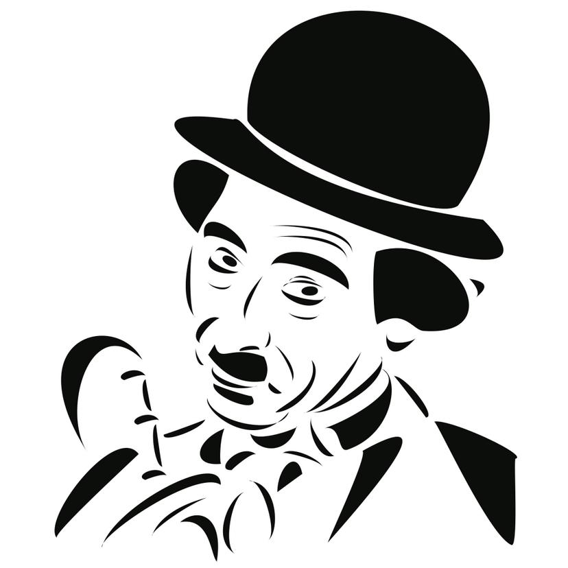 Sticker mural - Charlot