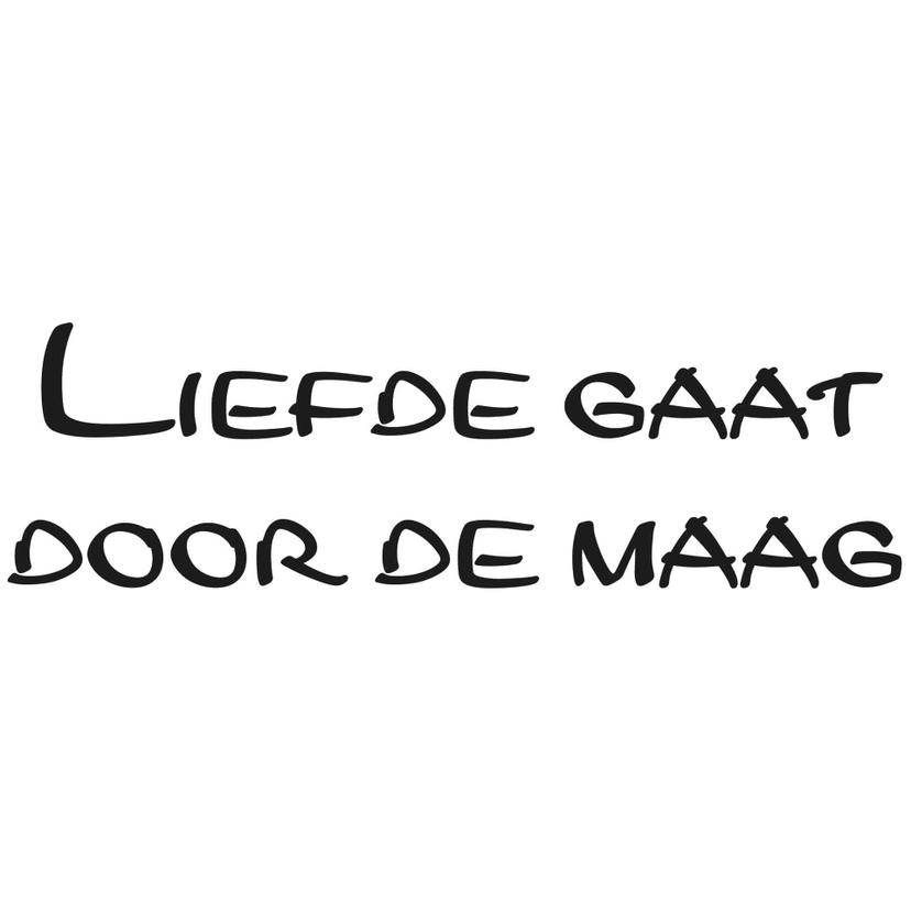 Wandtattoo Liefde gaat door de maag