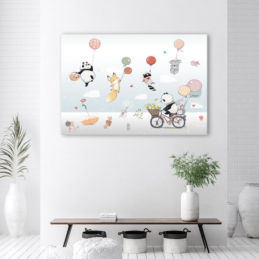 Stampe su tela, Animali colorati in palloncini