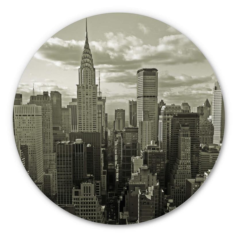 Tableau en Alu-Dibond Manhattan 2 - Rond