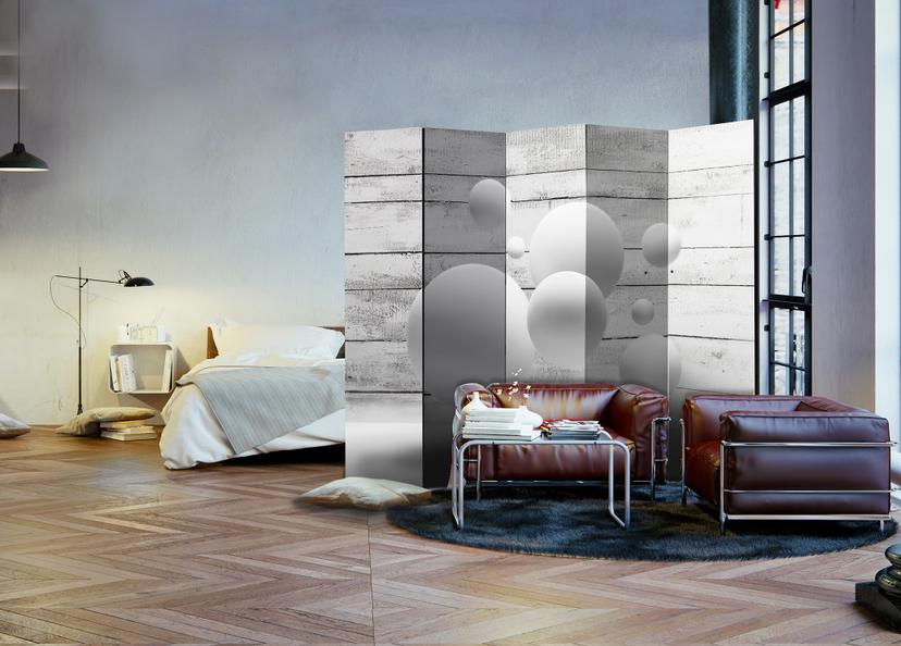 Schermo divisorio - Sfere, 5 pezzi - 225x172 cm