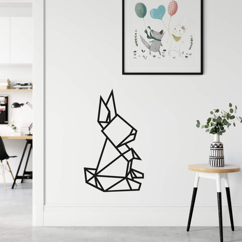 Muursticker Origami Haas