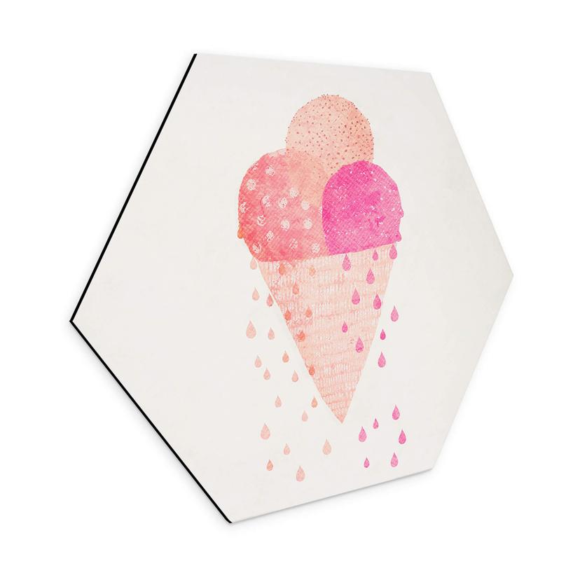 Hexagon Dibond Treechild - Ice Cream in Summer