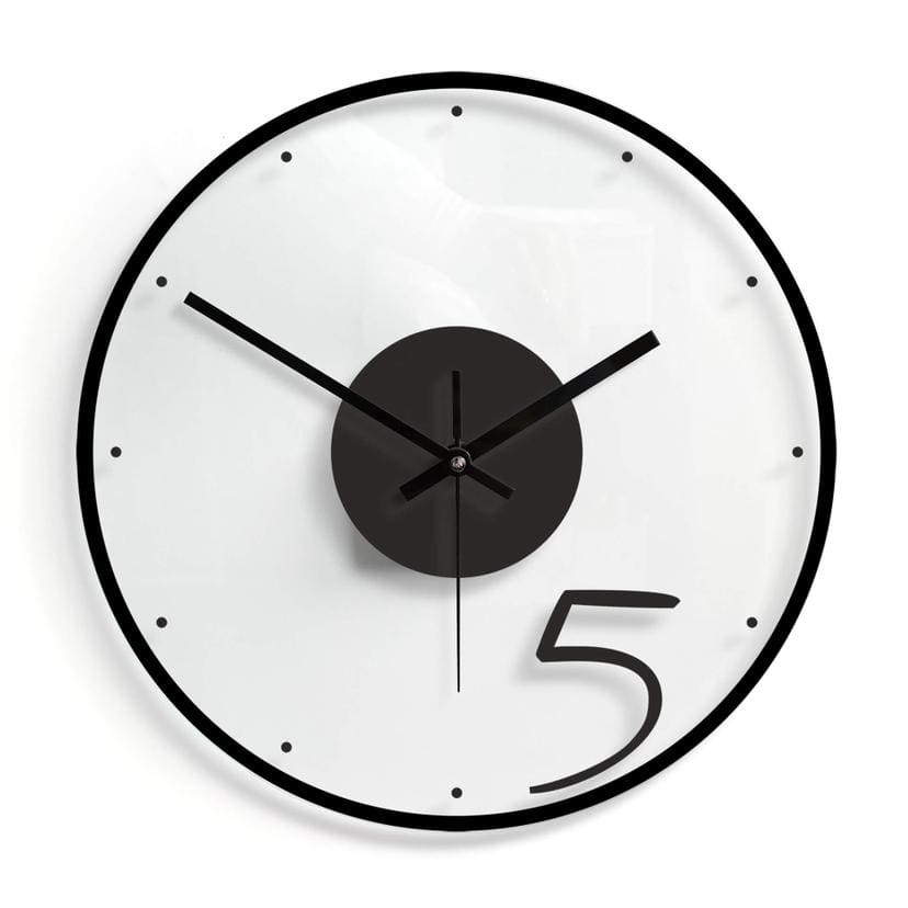 Horloge murale en verre - Cinq 02