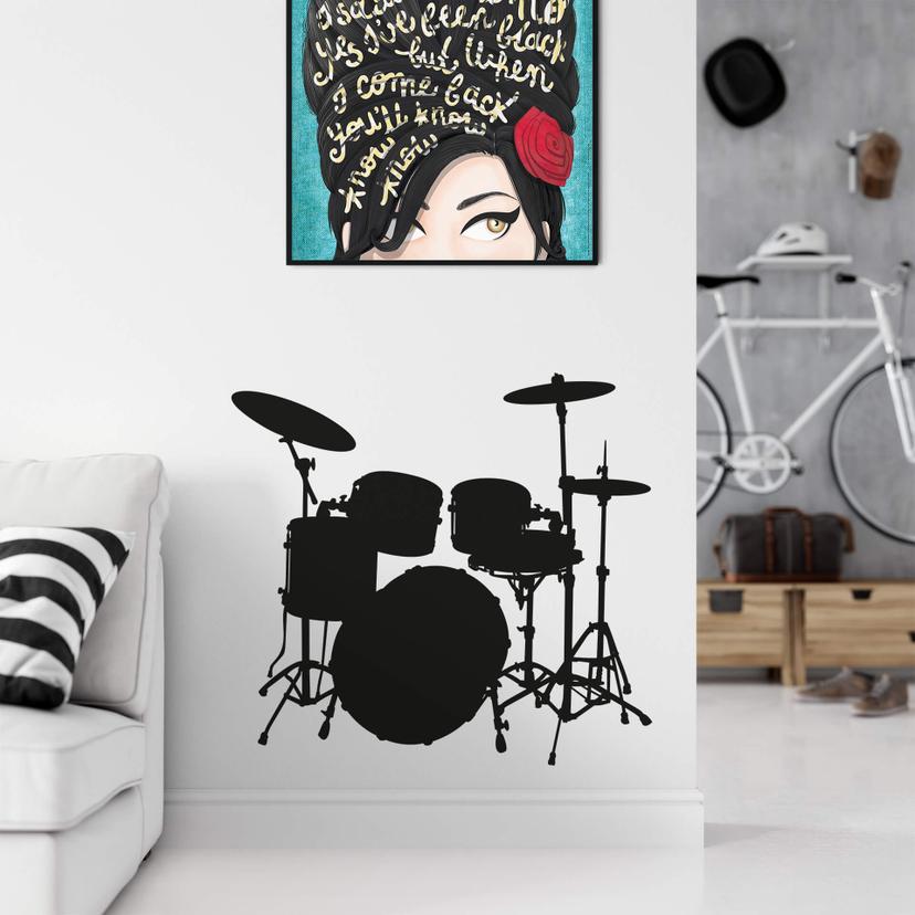 Muursticker Drumstel