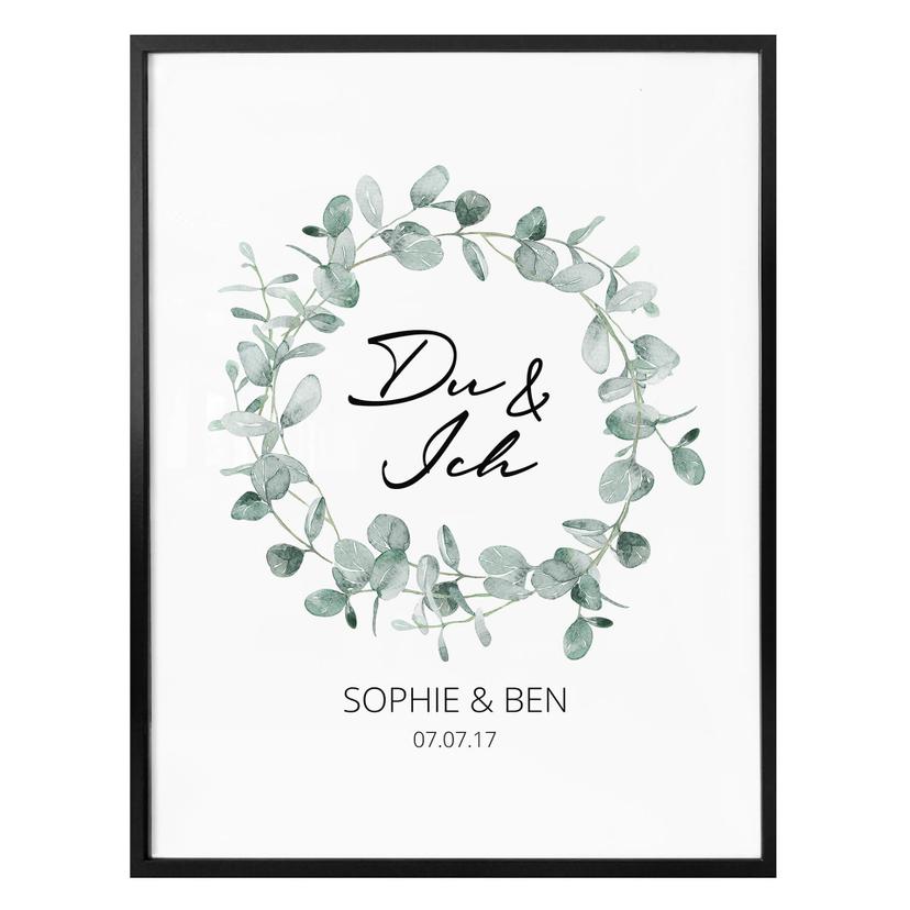 Poster Du & Ich + Testo personalizzato