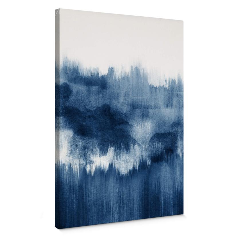 Lienzo Nouveauprints - Acuarela Pinceladas (azul)