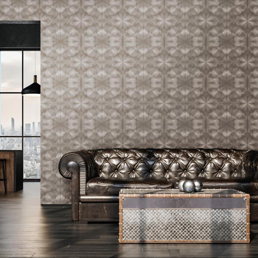 Livingwalls 3D Tapete My Home My Spa Vliestapete Urban City Home graubeige