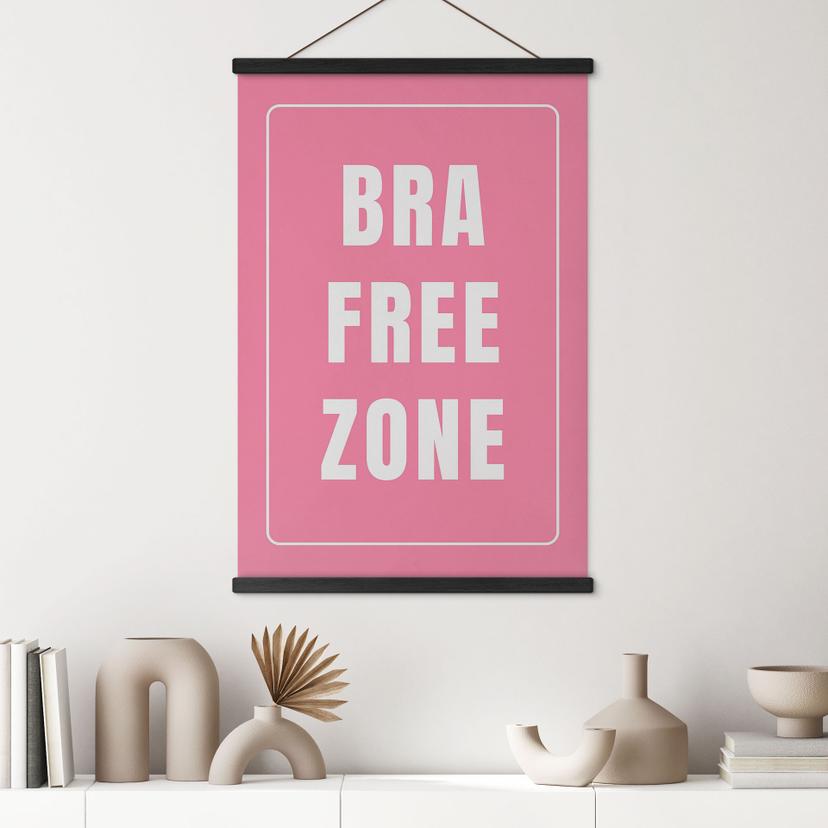 Póster de tela Bra Free Zone - Fritsch