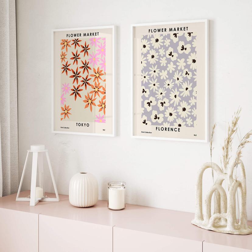 Póster NKTN - Mercado de las flores - Tokio