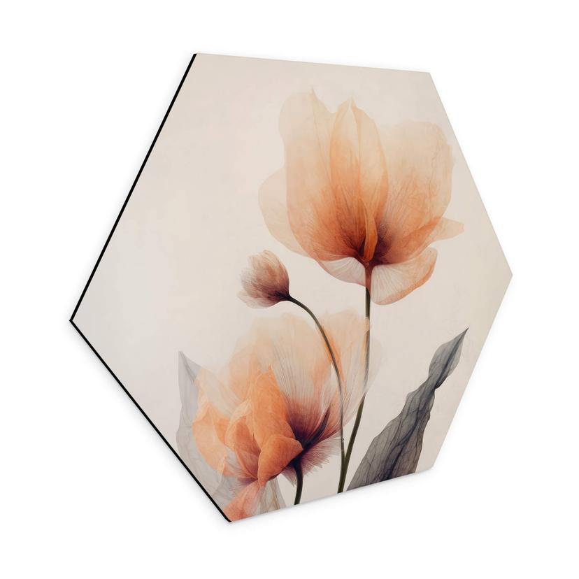 Hexagon Dibond Treechild - Delicate Flowers