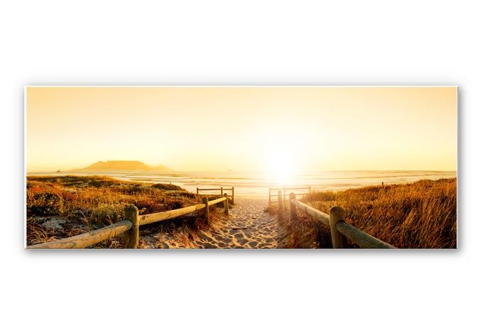 Tableau Forex - Coucher de soleil sur la plage - Panorama