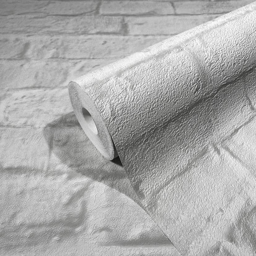 Non-woven tapet med 3D steneffekt grå steneffekt