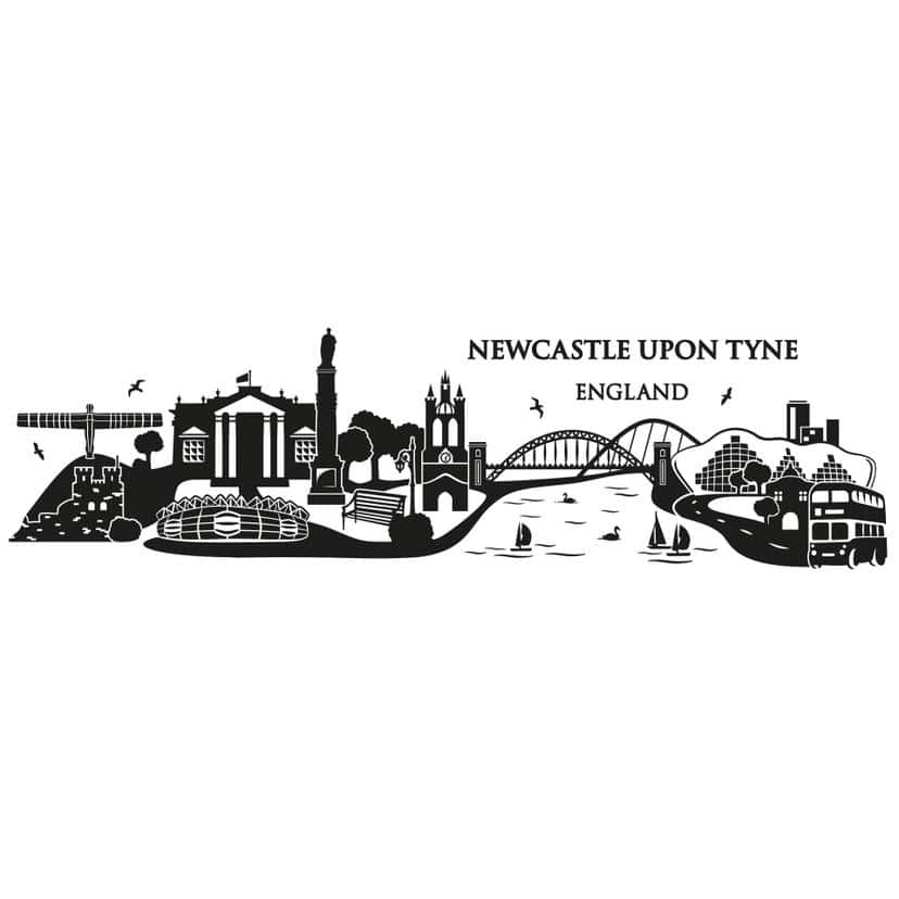 Sticker mural - Newcastle upon Tyne Skyline