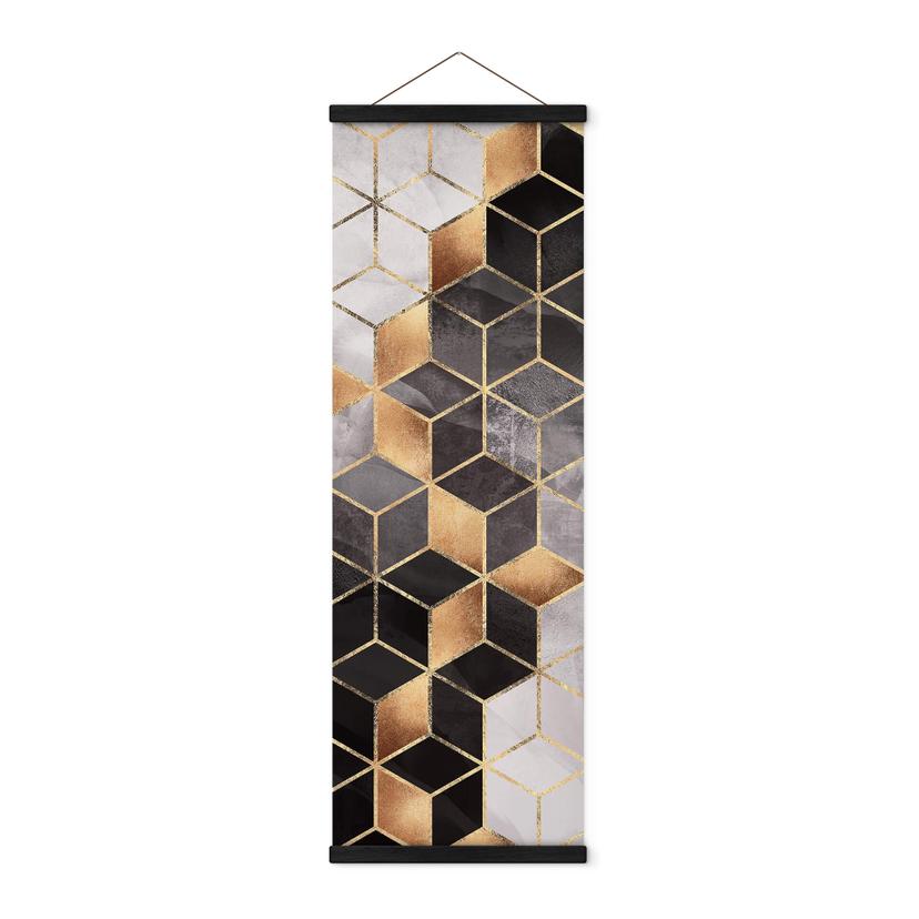Póster de tela Fredriksson - Smoky Cubes - Panorama