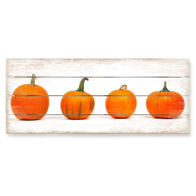 Cuadro de madera variedades de calabaza - Panorama