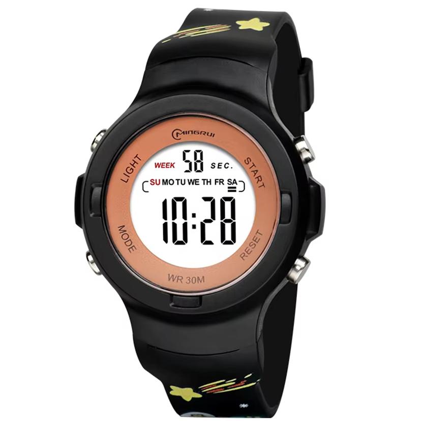 Sport Armbanduhr | Digitale Uhr für Kinder und Jugendliche | Schwarz Weltraum